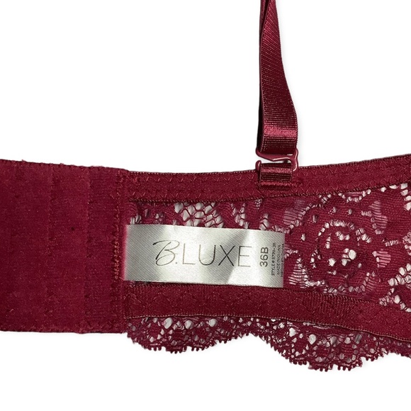 NWOT B.LUXE Size 36B Balconette Lace Bra Set - Picture 8 of 14